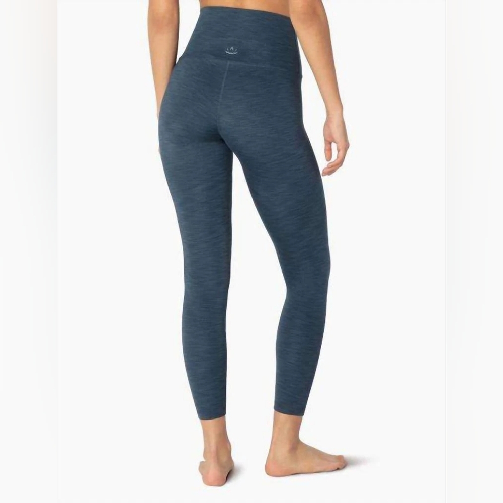 Beyond Yoga High Rise Ribbed Leggings In Blue Horizon Heather Size Xs - Picture 3 of 8